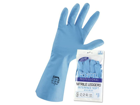 Guanti riusabili in nitrile leggero Icoguanti azzurro XL MPNLX/XL