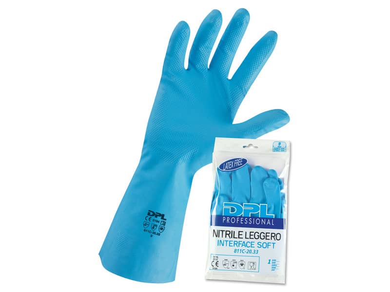 Guanti riusabili in nitrile leggero Icoguanti azzurro M MPNLX/M