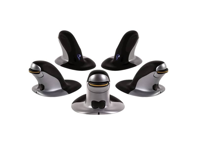 Mouse verticale FELLOWES Penguin® grande con filo grigio/nero 9894401