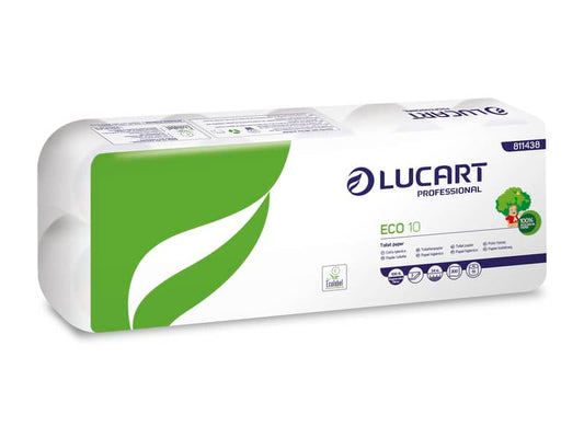 Carta igienica Lucart Eco comoda 10 2 veli 10 rotoli da 200 strappi - 811438P