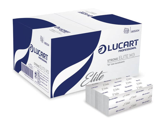 Asciugamani piegati a "M" Lucart Elite M3 3 veli 15 conf. da 125 pezzi 865004B