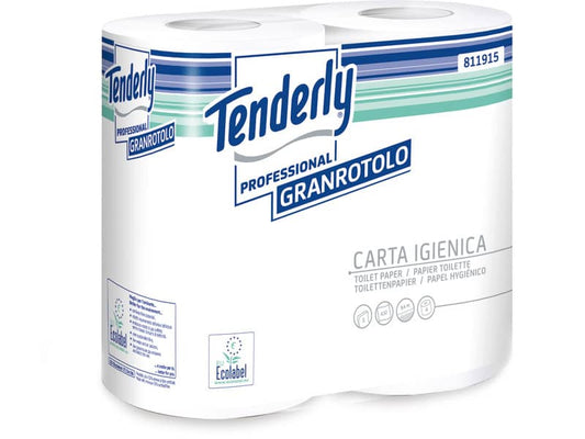 Carta igienica Tenderly Granrotolo 2 veli 4 rotoli da 432 strappi - 811915