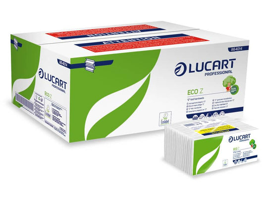 Asciugamani piegati a "Z" Lucart Eco Z 23x23,5 cm 2 veli conf. da 220 ff - 864014