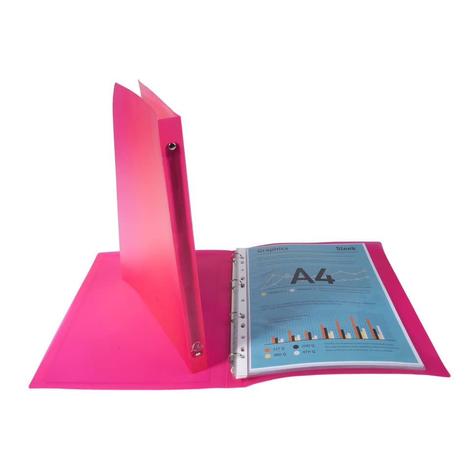 Raccoglitore ad anelli Exacompta LINEA OPACO 4 anelli Ø 30 mm ppl A4 MAXI 297x242 10 colori assortiti - 51699E