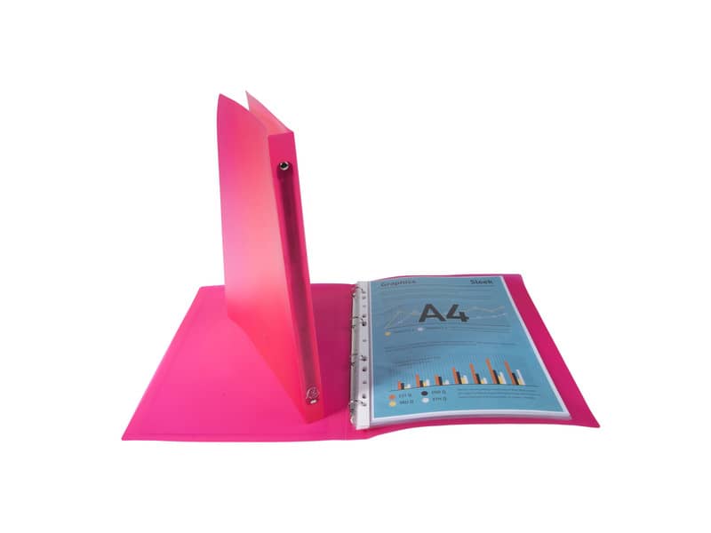 Raccoglitore ad anelli Exacompta LINEA OPACO 4 anelli Ø 30 mm ppl A4 MAXI 297x242 10 colori assortiti - 51699E