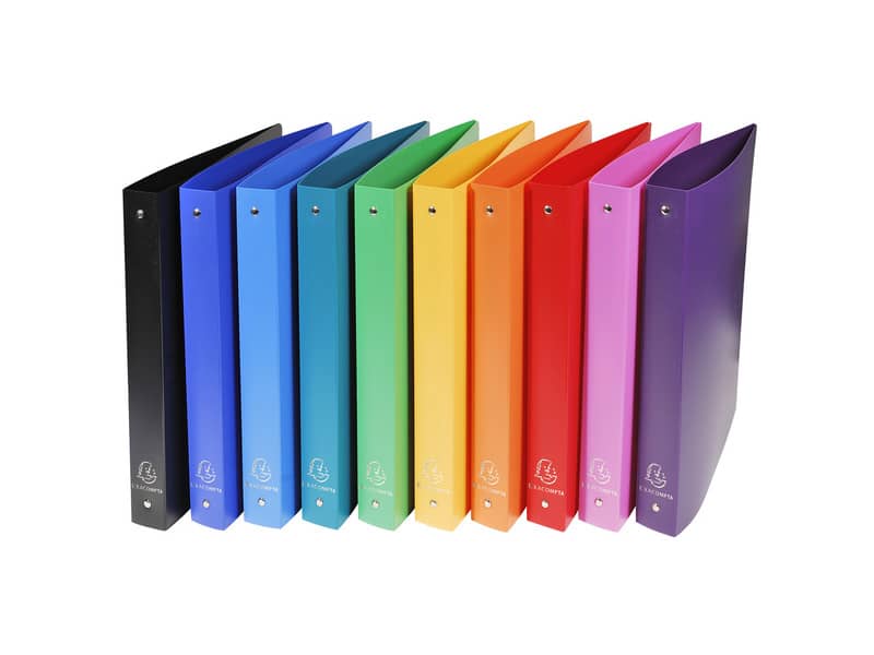 Raccoglitore ad anelli Exacompta LINEA OPACO 4 anelli Ø 30 mm ppl A4 MAXI 297x242 10 colori assortiti - 51699E