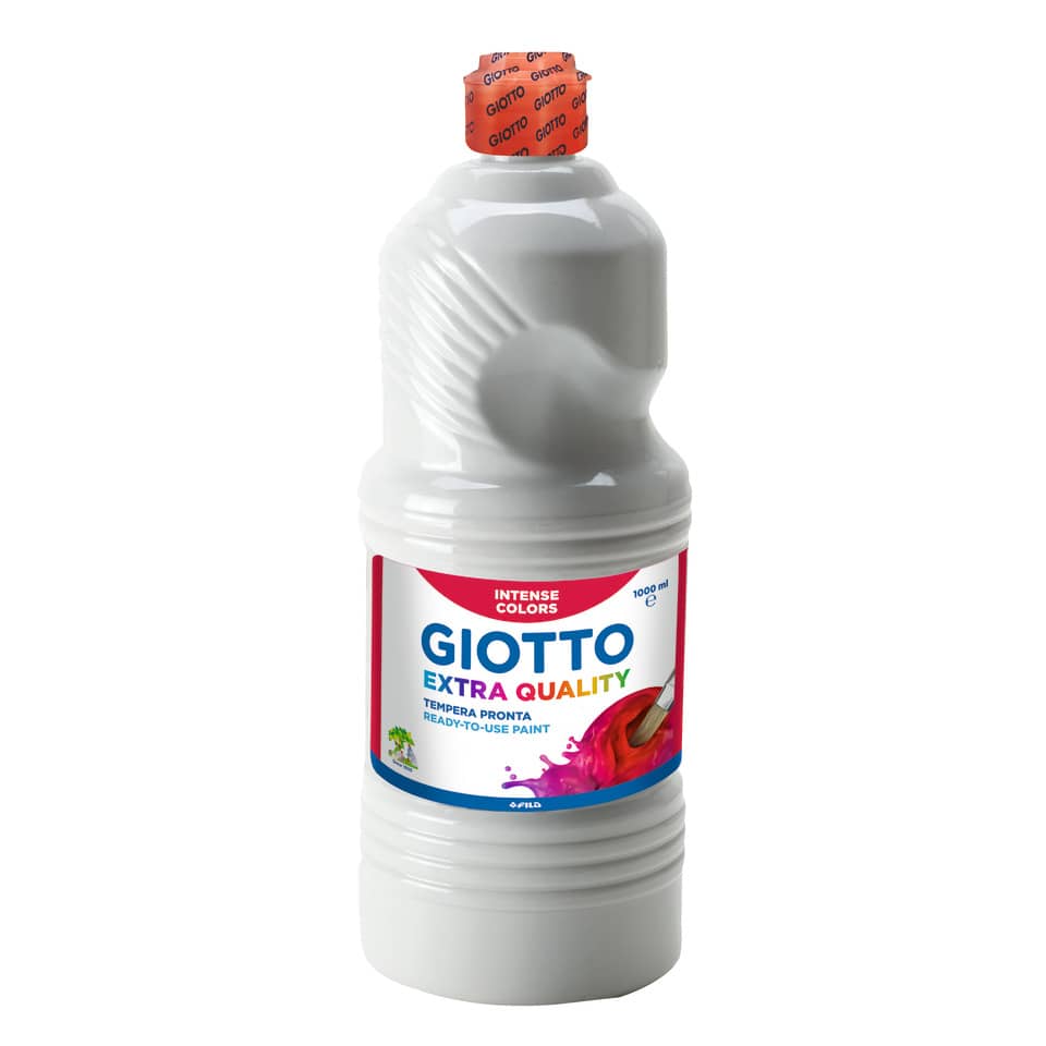 Tempera a base d'acqua GIOTTO Extra Quality flacone 1 lt bianco 533401