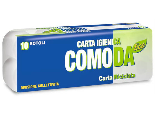 Carta igienica Lucart Eco Comoda 2 veli 10 rotoli da 155 strappi - 811624