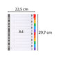 Intercalari stampati in digitale Exacompta Protect'o cartoncino A4 160g/mq 12 tasti da 1 a 12 - 1112E