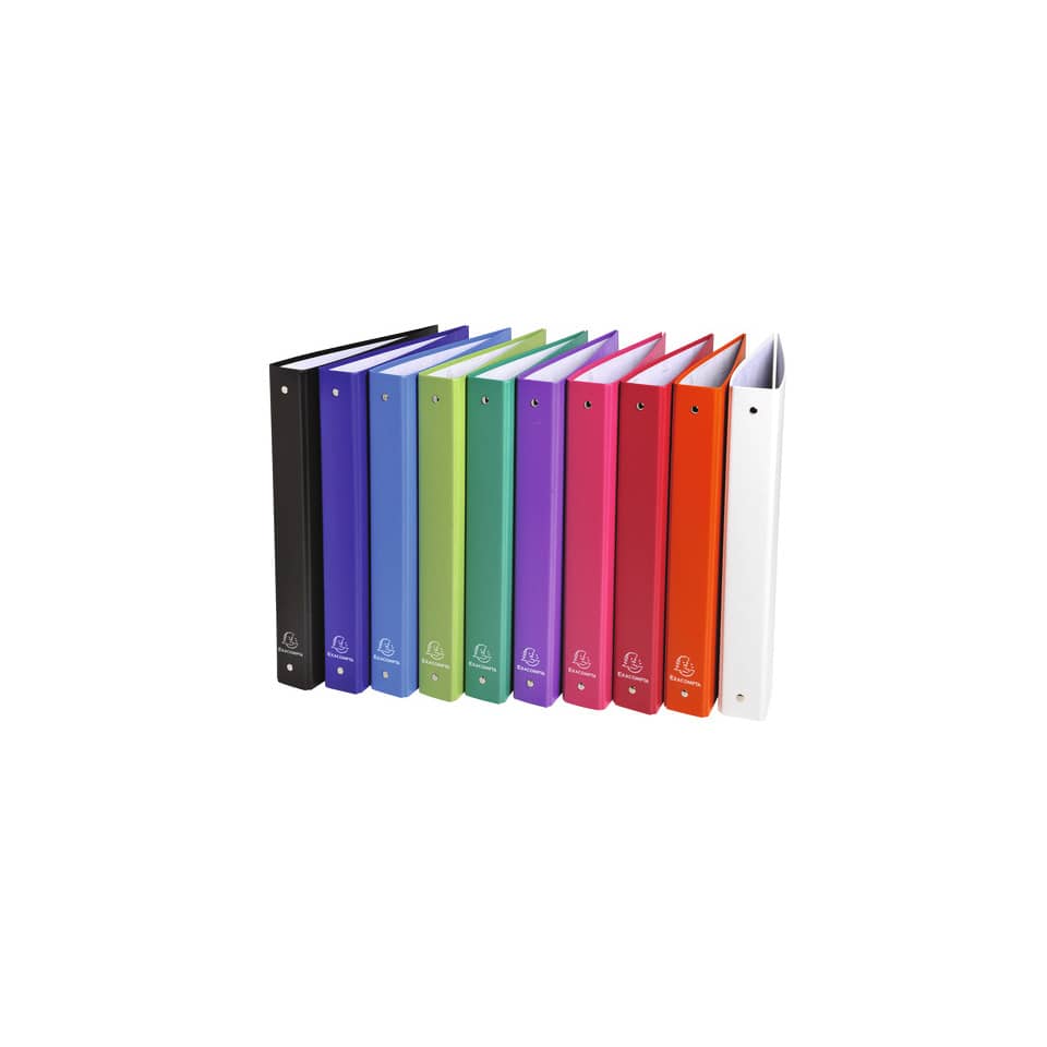 Raccoglitore ad anelli Exacompta 4 anelli Ø 30 mm cartone rivestito Ppl A4 10 colori assortiti - 51330E