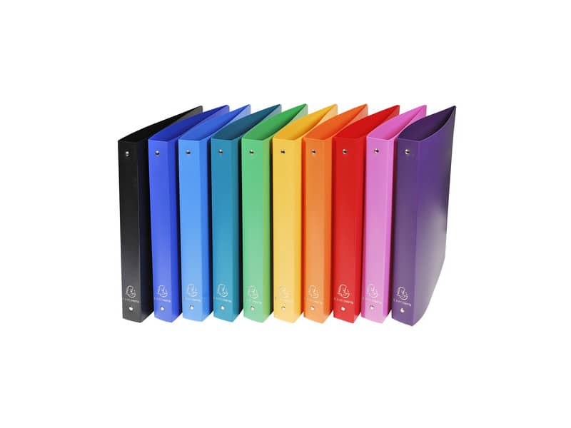Raccoglitore ad anelli Exacompta LINEA OPACO 4 anelli Ø 30 mm ppl A4 MAXI 297x242 10 colori assortiti - 51699E