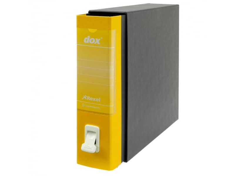 Registratore a leva DOX 1 Commerciale 28,5x31,5 cm - dorso 8 cm giallo D26106