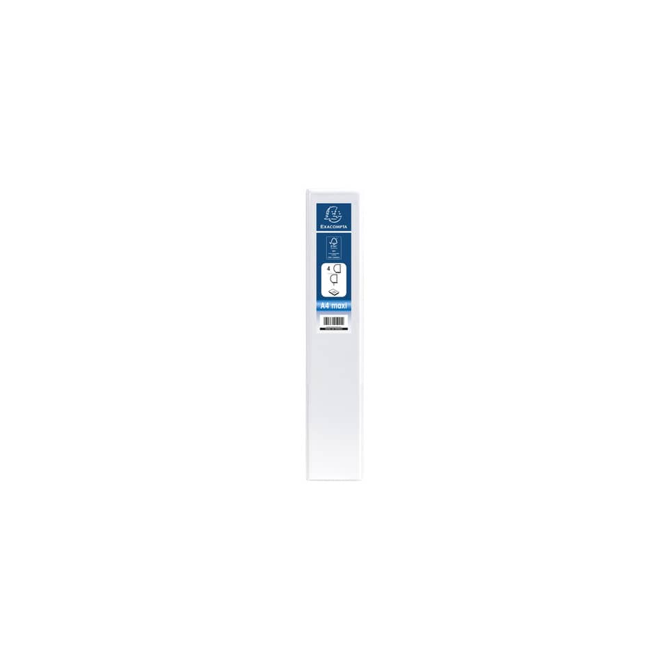 Raccoglitore personalizzabile Exacompta A4 maxi Kreacover® bianco 4 anelli a D 50 mm - 51944E