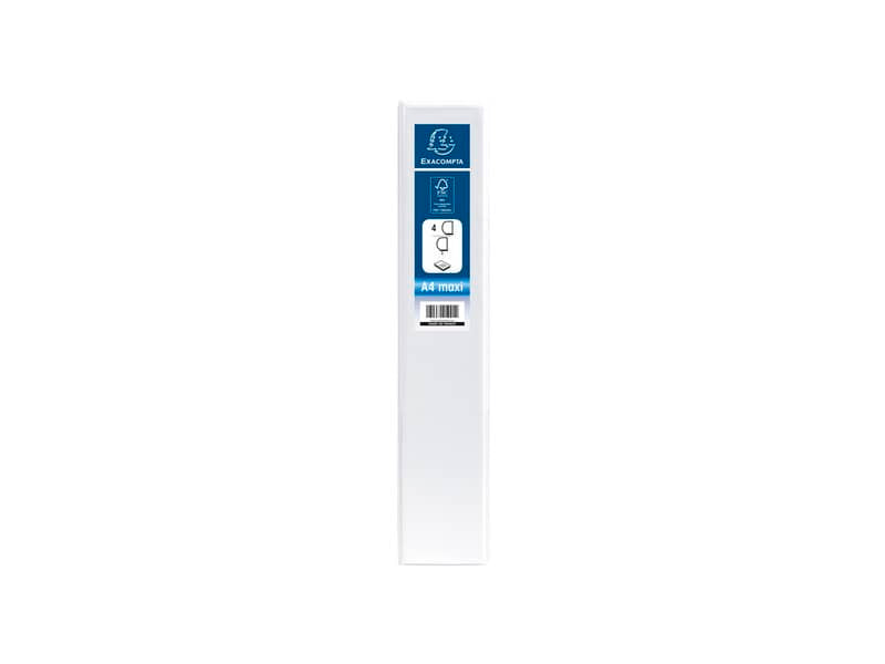 Raccoglitore personalizzabile Exacompta A4 maxi Kreacover® bianco 4 anelli a D 50 mm - 51944E