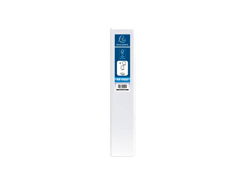 Raccoglitore personalizzabile Exacompta A4 maxi Kreacover® bianco 4 anelli a D 40 mm - 51943E