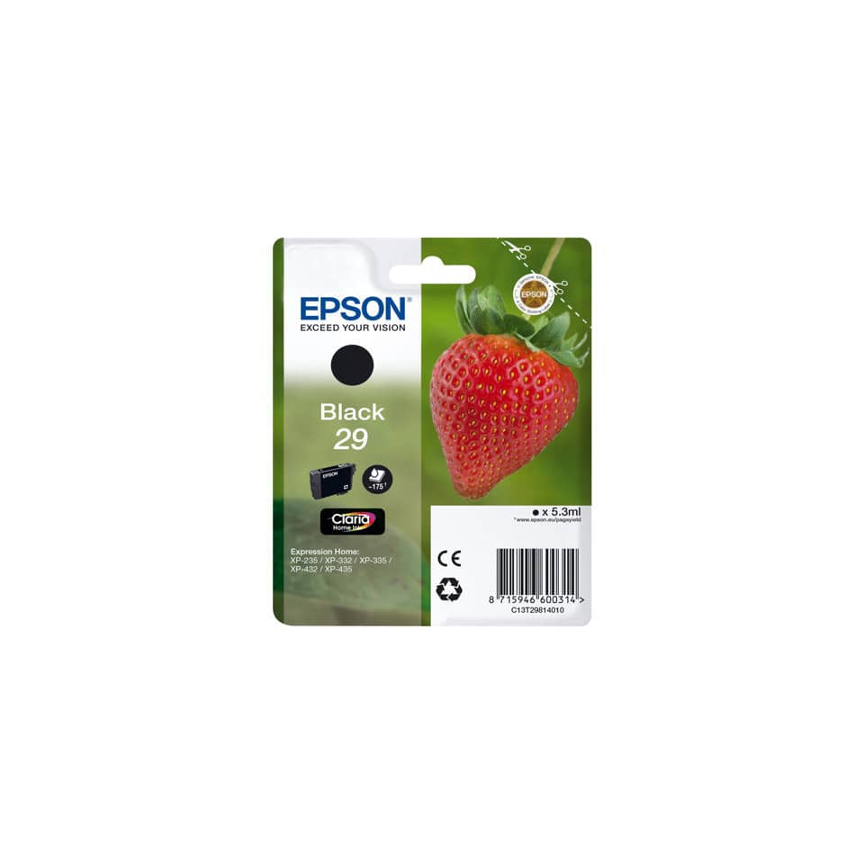 Cartuccia inkjet ink pigmentato Fragola T29/blister RS Epson nero C13T29814010