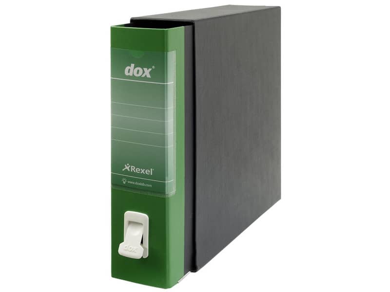 Registratore a leva DOX1 Commerciale 28,5x31,5 cm - dorso 8 cm verde D26114