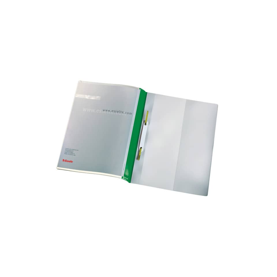 Cartelline ad aghi con clip Esselte Quotation File 23,8x31 cm pvc semirigido verde  conf. da 25 - 28360