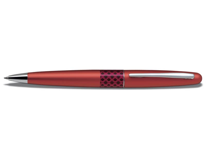 Penna a sfera Pilot MR Retro Pop Collection 0,7 mm blu fusto rosso con astuccio e borsina regalo - 006473