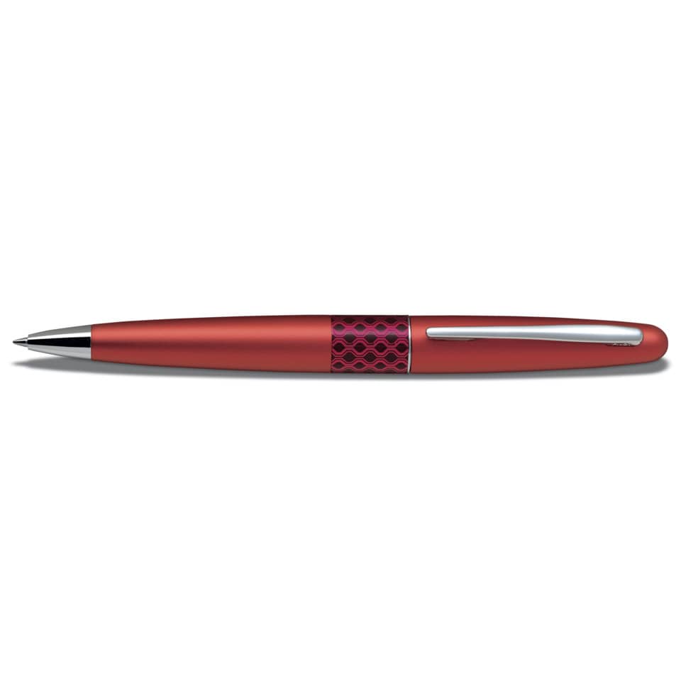 Penna a sfera Pilot MR Retro Pop Collection 0,7 mm blu fusto rosso con astuccio e borsina regalo - 006473