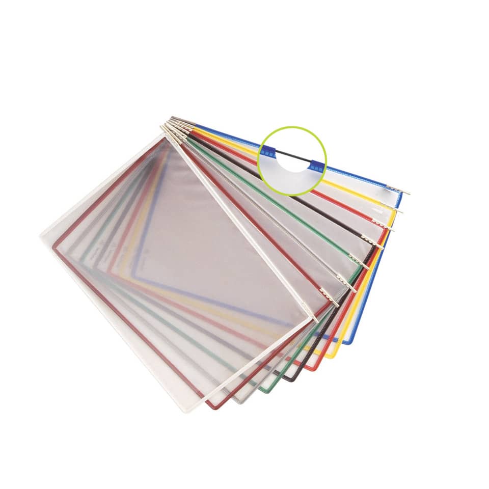 Buste per leggio Tarifold® T-Technic A4 rosso - PVC bordo rinforzato Conf. 10 pezzi - 114001