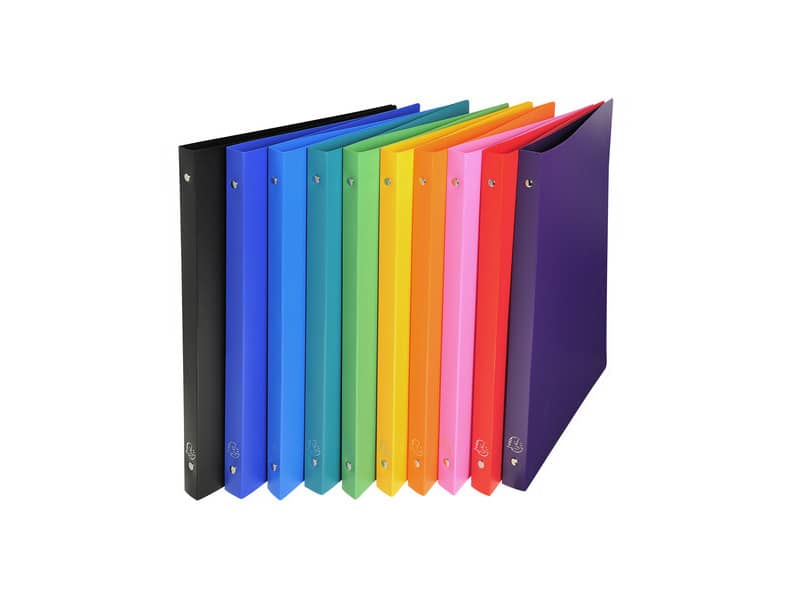 Raccoglitore ad anelli Exacompta LINEA OPACO 4 anelli Ø 15 mm ppl A4 10 colori assortiti - 51199E