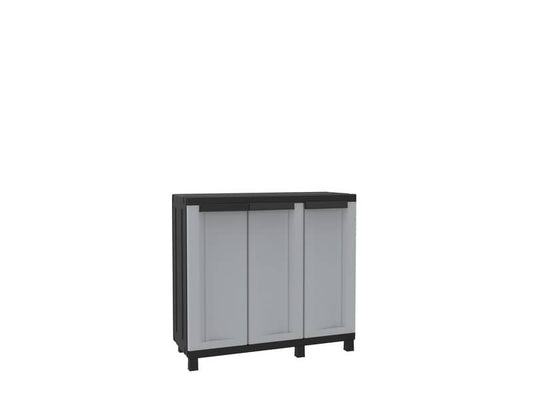 Armadietto a tre ante TERRY Twist Black 102B grigio/nero 102x39x91,5 cm 1002711