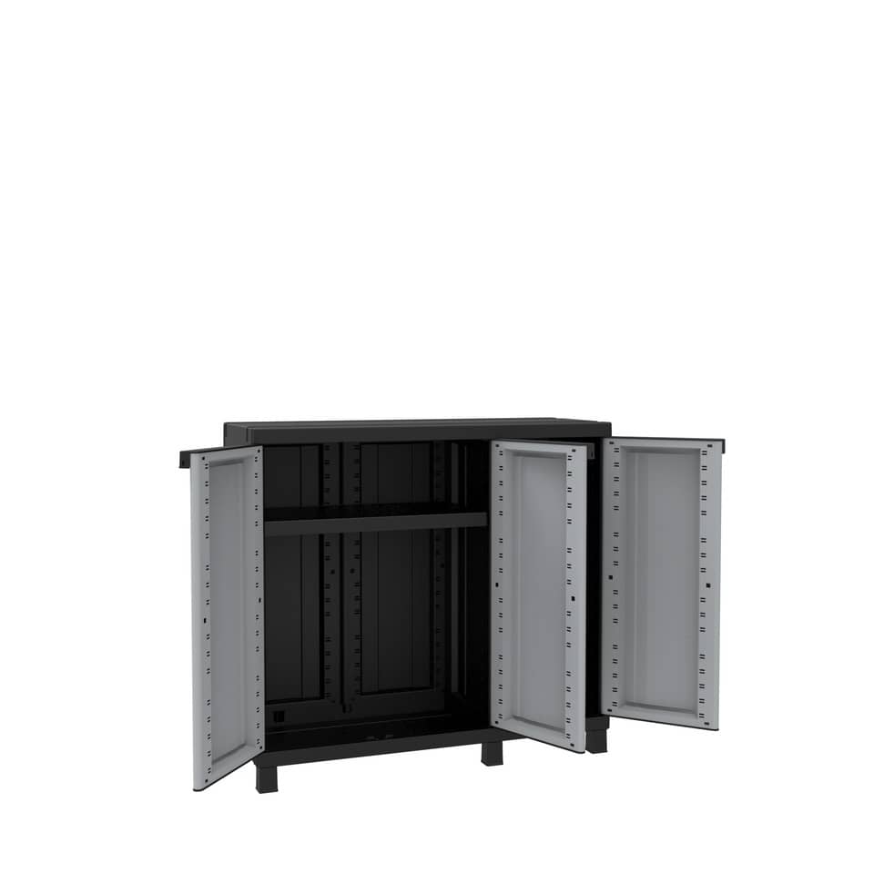 Armadietto a tre ante TERRY Twist Black 102B grigio/nero 102x39x91,5 cm 1002711