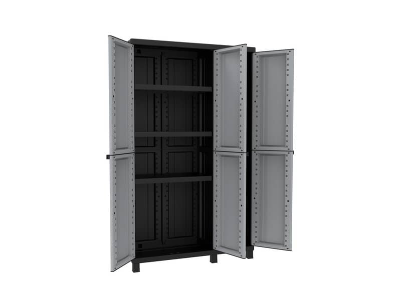 Armadietto a tre ante TERRY Twist Black 102A grigio/nero 102x39x170 cm 1002710