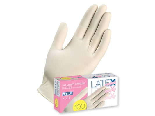 Guanti in lattice senza polvere Icoguanti S ambra scatola da 100 guanti - EPFL/SMALL