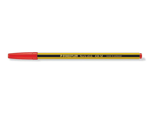 Penna a sfera Staedtler Noris Stick M 1 mm - tratto 0,35 mm rosso conf. da 20 - 434 02