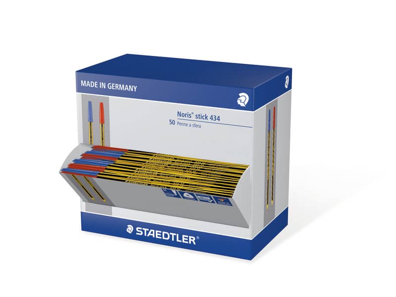 Penne a sfera Staedtler Noris Stick 1 mm assortiti Conf. 50 pezzi - 434SCAP2LB