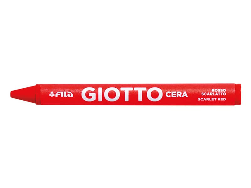 Pastelli a cera GIOTTO CERA Strong assortiti - astuccio appendibile da 12 + gomma e temperino - 281800