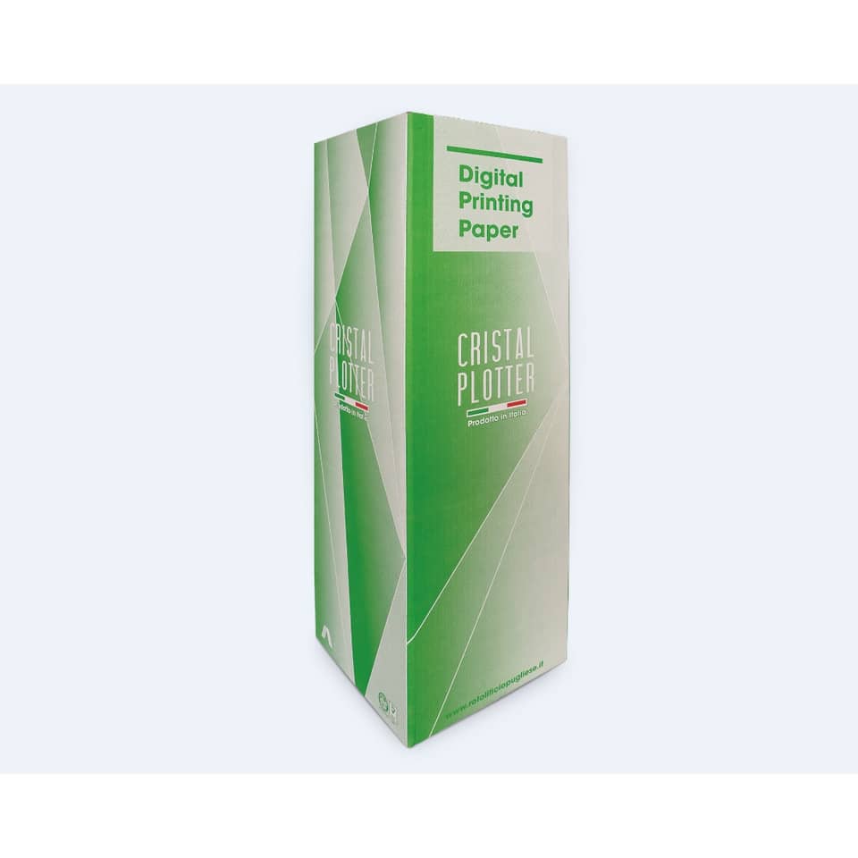 Rotoli carta plotter Rotolificio Pugliese pura cellulosa opaca Cristal 90 g/mq 91,4 cm x 50 m conf. 4 pezzi D91P49
