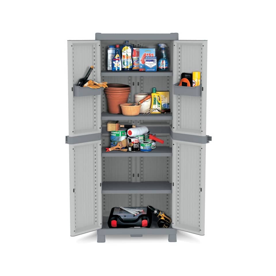 Armadietto a due ante TERRY Wave Base 2700 grigio chiaro grigio scuro 70x43,8x181,8 cm - 1002566