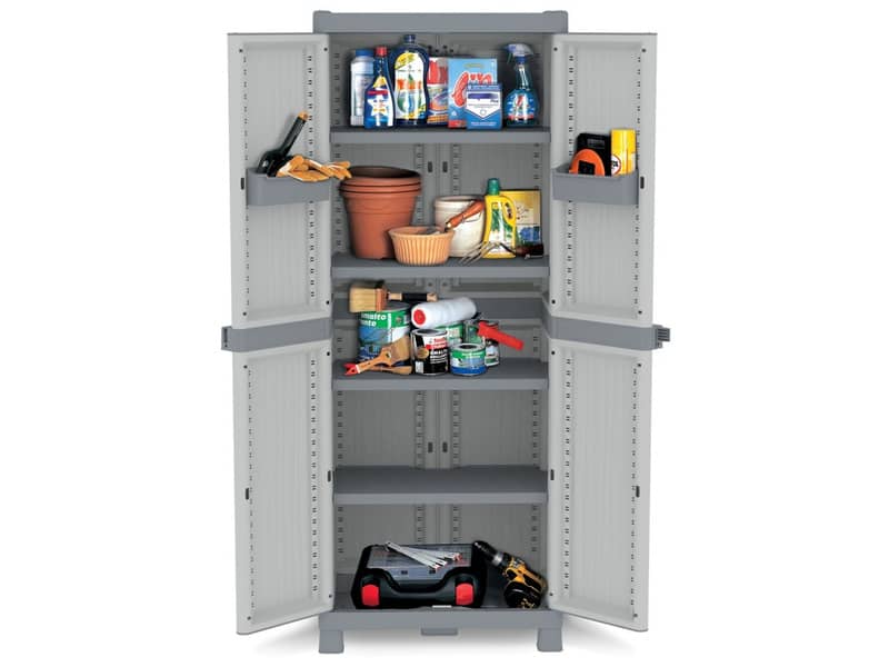 Armadietto a due ante TERRY Wave Base 2700 grigio chiaro grigio scuro 70x43,8x181,8 cm - 1002566