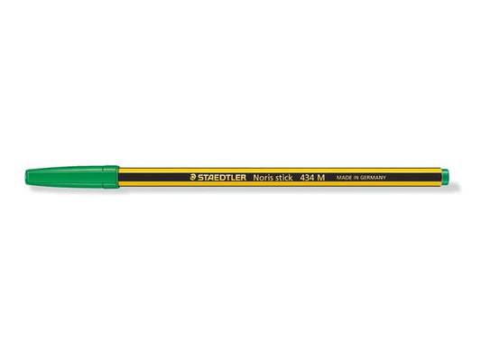 Penna a sfera Staedtler Noris Stick M 1 mm - tratto 0,35 mm verde conf. da 20 - 434 05
