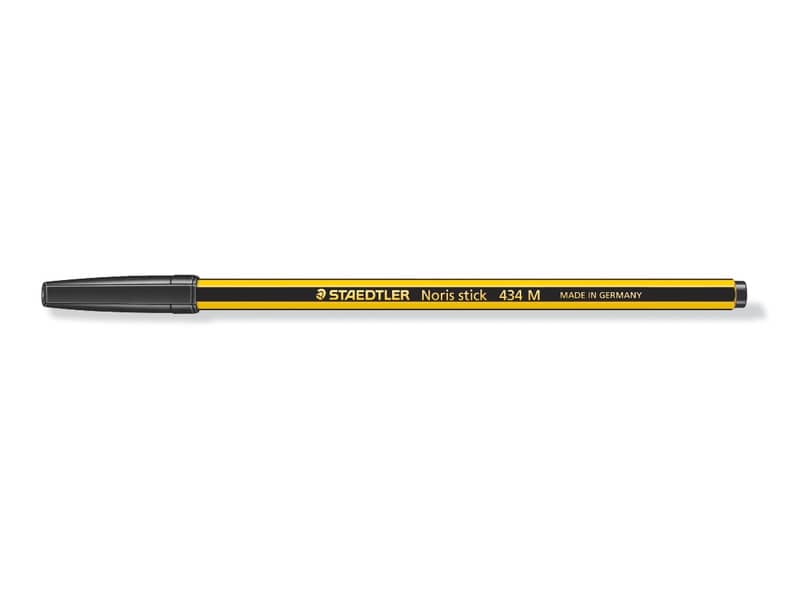 Penna a sfera Staedtler Noris Stick M 1 mm - tratto 0,35 mm nero conf. da 20 - 434 09