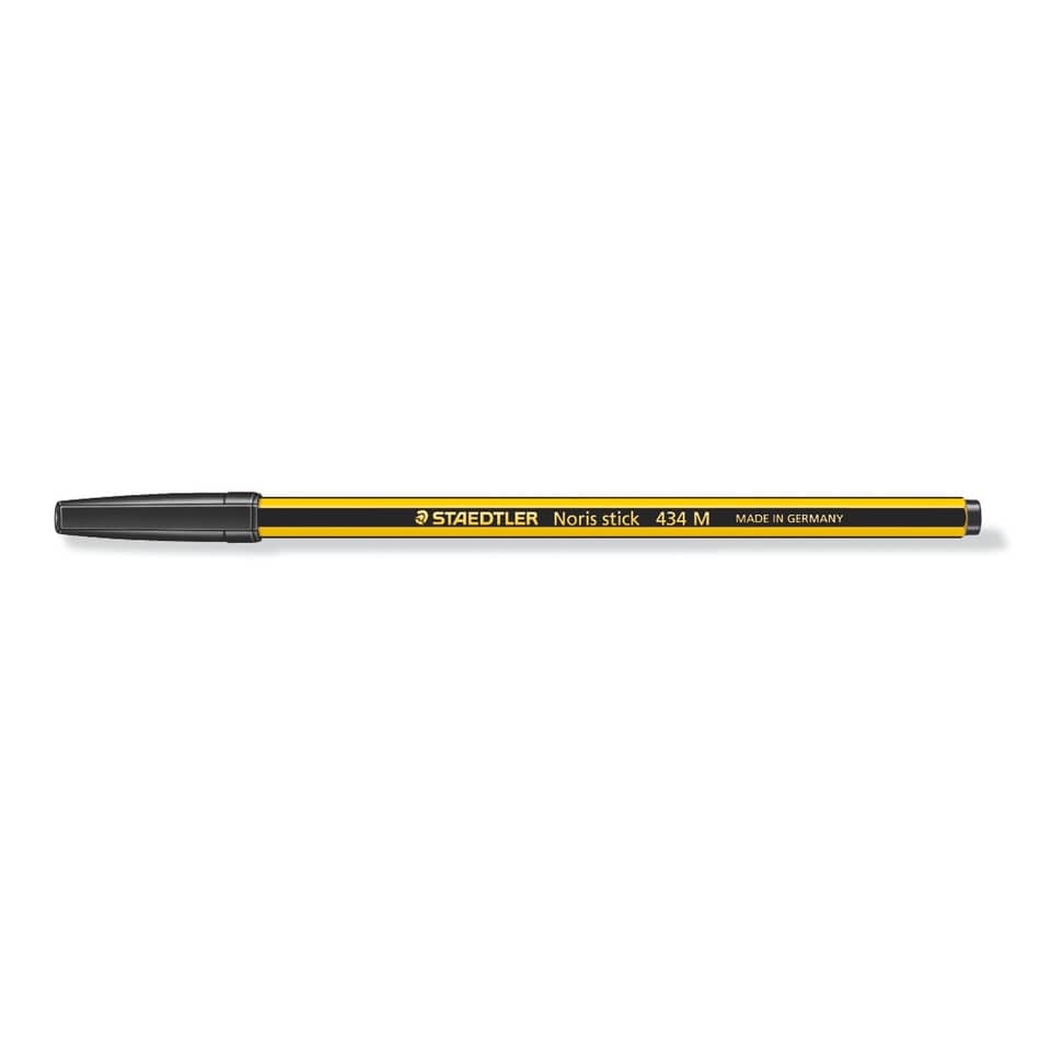 Penna a sfera Staedtler Noris Stick M 1 mm - tratto 0,35 mm nero conf. da 20 - 434 09