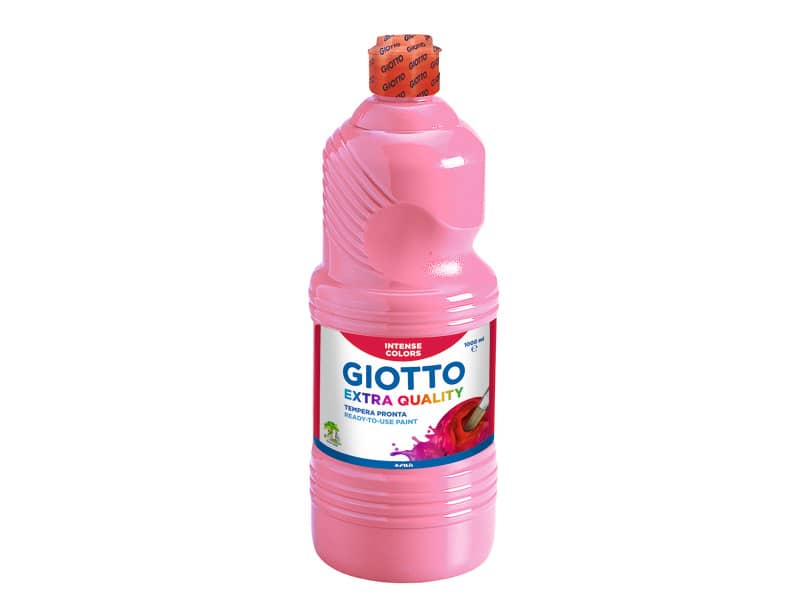 Tempera a base d'acqua GIOTTO Extra Quality flacone 1 lt rosa 533406