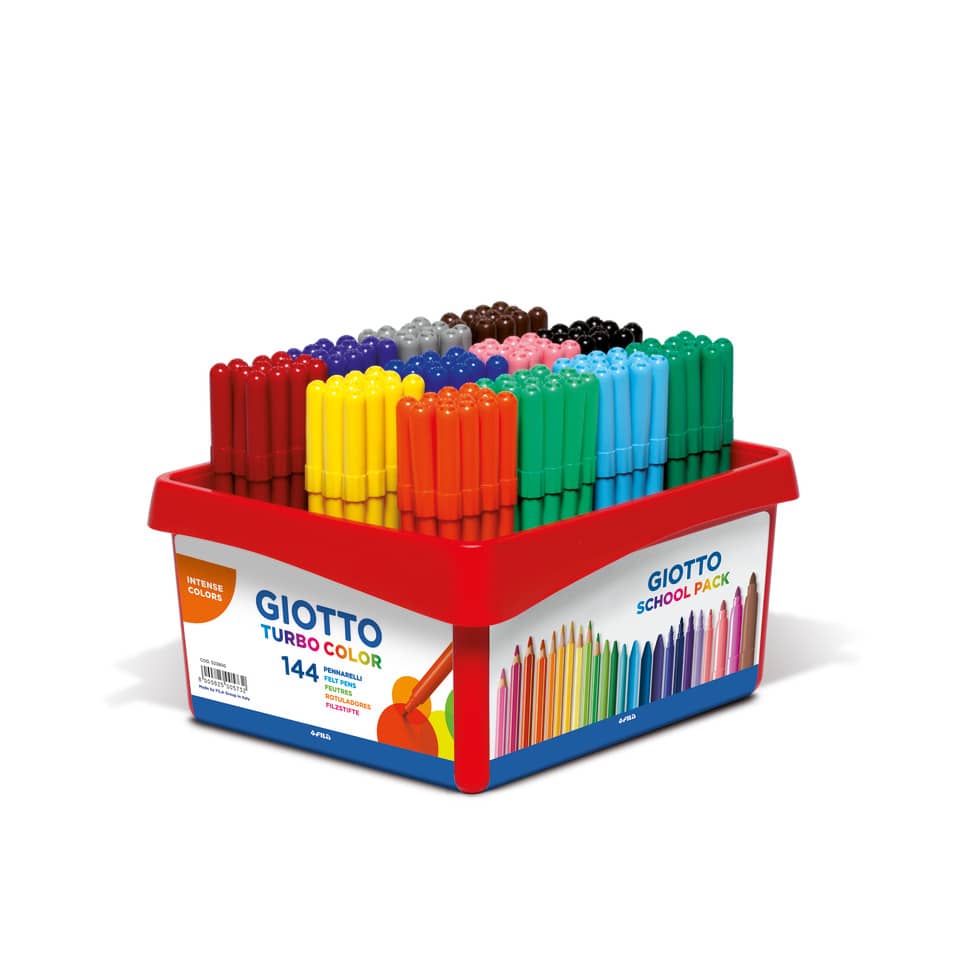 Pennarelli GIOTTO Turbo Color punta fine 2,8 mm assortiti Schoolpack da 144 - 523800