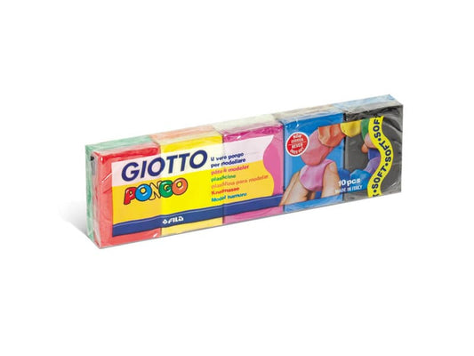 Plastilina modellabile GIOTTO Pongo assortiti confezione da 10x50 g - 510800