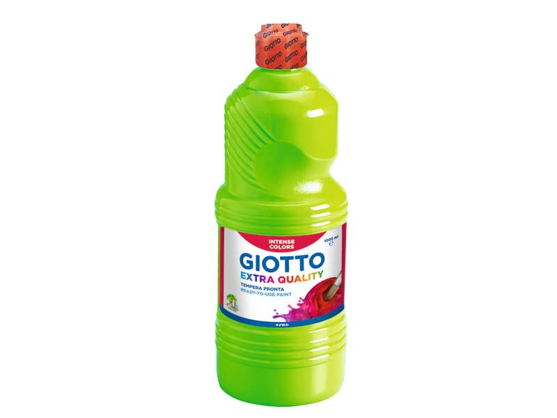 Tempera a base d'acqua GIOTTO Extra Quality flacone 1 lt verde cinabro 533411