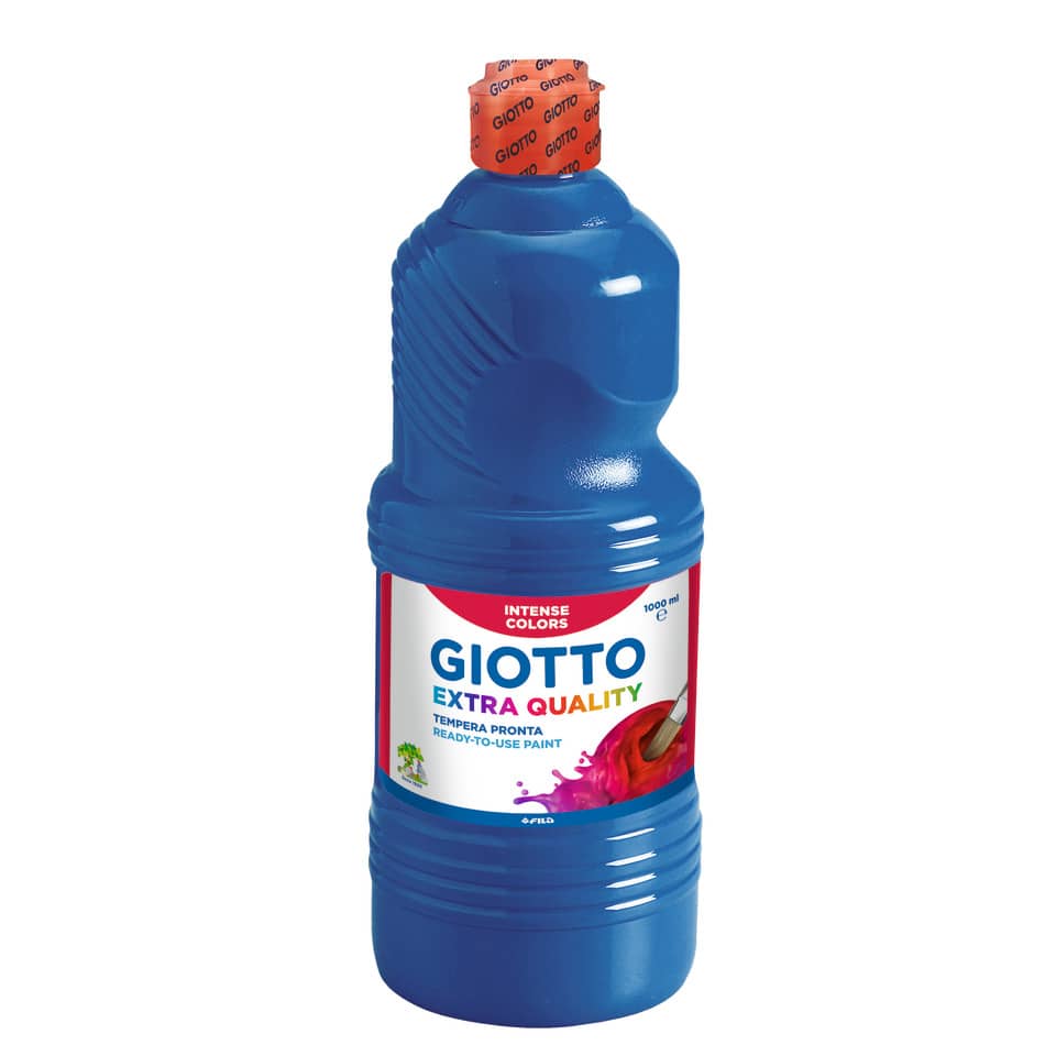 Tempera a base d'acqua GIOTTO Extra Quality flacone 1 lt blu 53341700