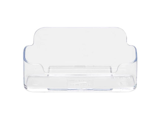 Portabiglietti da visita Q-Connect in polistirene 110x70x31 mm max 60 biglietti trasparente - KF04182