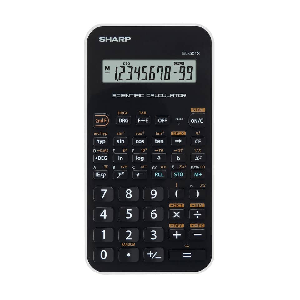Calcolatrice scientifica SHARP EL-501X con 131 funzioni e ampio display - nero EL501XBWH