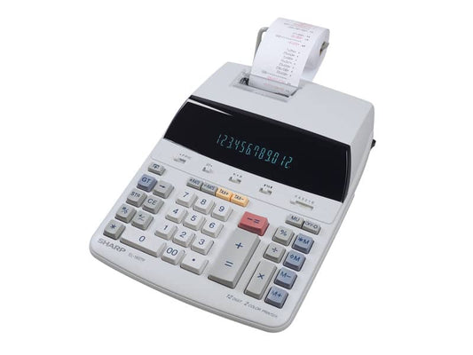 Calcolatrice professionale SHARP EL-1607P con display LCD retroilluminato a 12 cifre grigio - EL-1607P