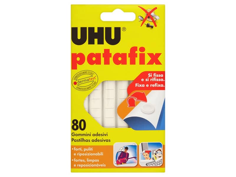 Gommini adesivi Uhu Patafix bianco  Conf. 80 pezzi - D1620