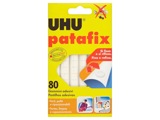 Gommini adesivi Uhu Patafix bianco Conf. 80 pezzi - D1620