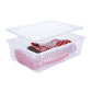 Contenitore Rotho Clear Box in PPL 22 L impilabile 54x37x15 cm. trasparente F707806